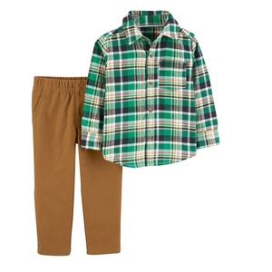 Carter’s plaid shirt and pants